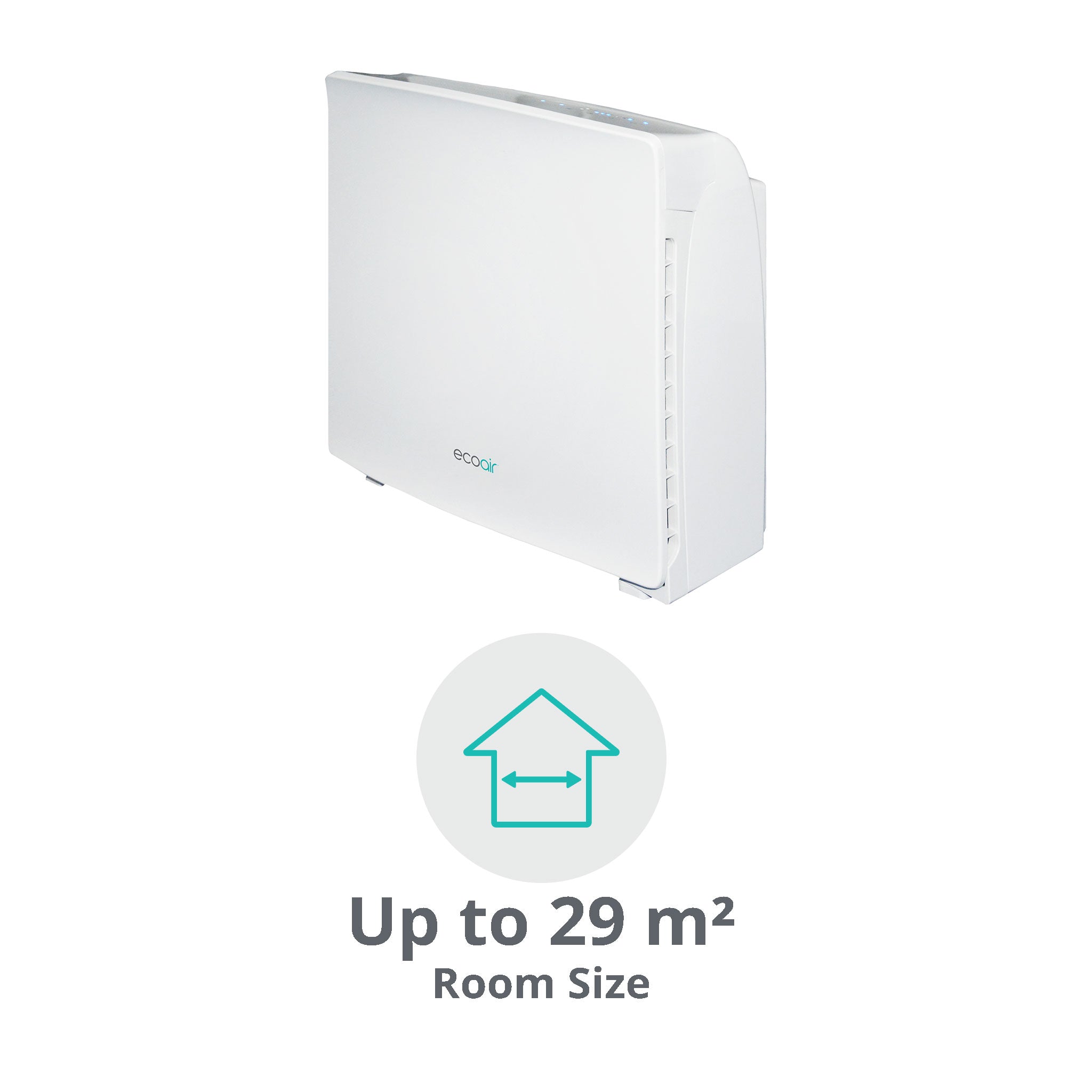 EcoAir Air Purifier PURE126 - 6 Stage Filtration | Carbon Filter | Hepa Filter | VOC Filter | TiO2 Filter with UV Light & Ioniser - AP-100001