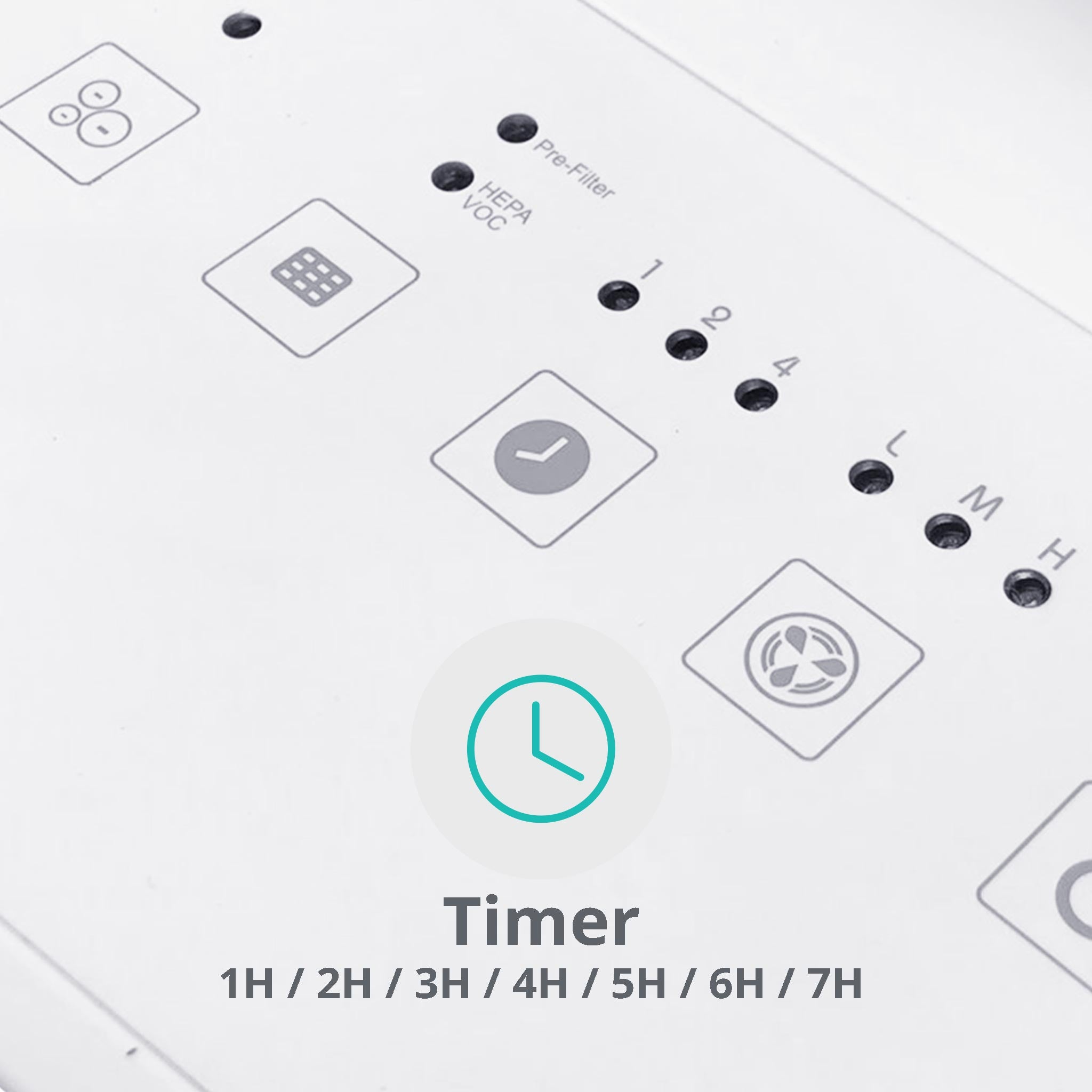 EcoAir Air Purifier PURE126 - 6 Stage Filtration | Carbon Filter | Hepa Filter | VOC Filter | TiO2 Filter with UV Light & Ioniser - AP-100001