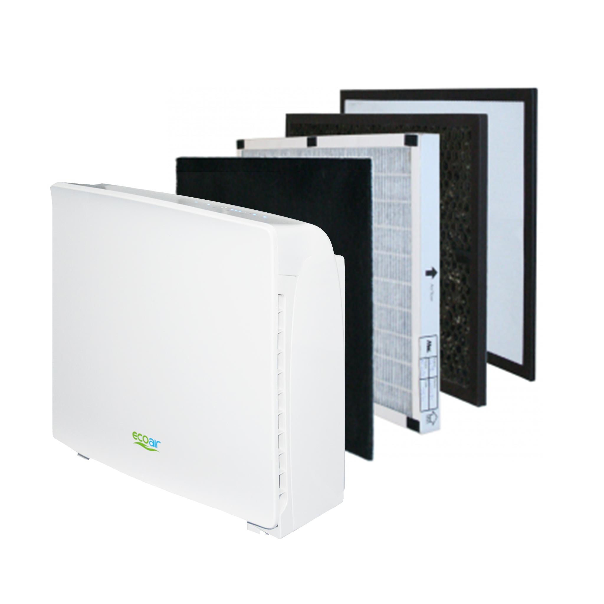 EcoAir Air Purifier PURE155 - 6 Stage Filtration | Carbon Filter | Hepa Filter | VOC Filter | TiO2 Filter with UV Light & Ioniser - AP-100002