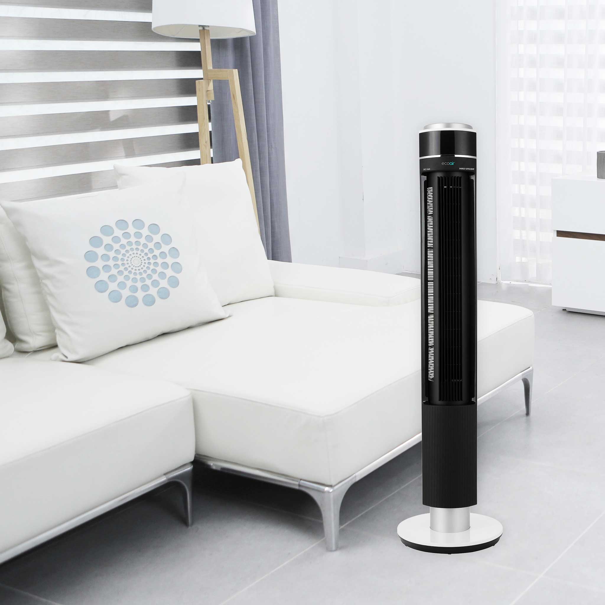 Halo in Piano Black - Low Energy Tower Fan 2.8 Watt per hour - Certified Refurbished - Like New
