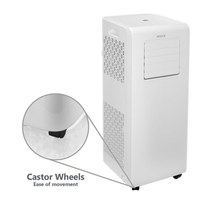 CrystalMK2 PortableAirConditioner WIFI Sleep Mode Energy Remote Control Castor Wheels 7000 BTU Castor Wheels