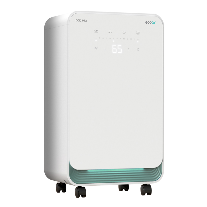 NEW MODEL PROMO Newly Improved EcoAir DC12 MK3 Compact Portable Dehumidifier with Digital Hygrometer Display 12L/day  - AVAILABLE 28th SEPTEMBER