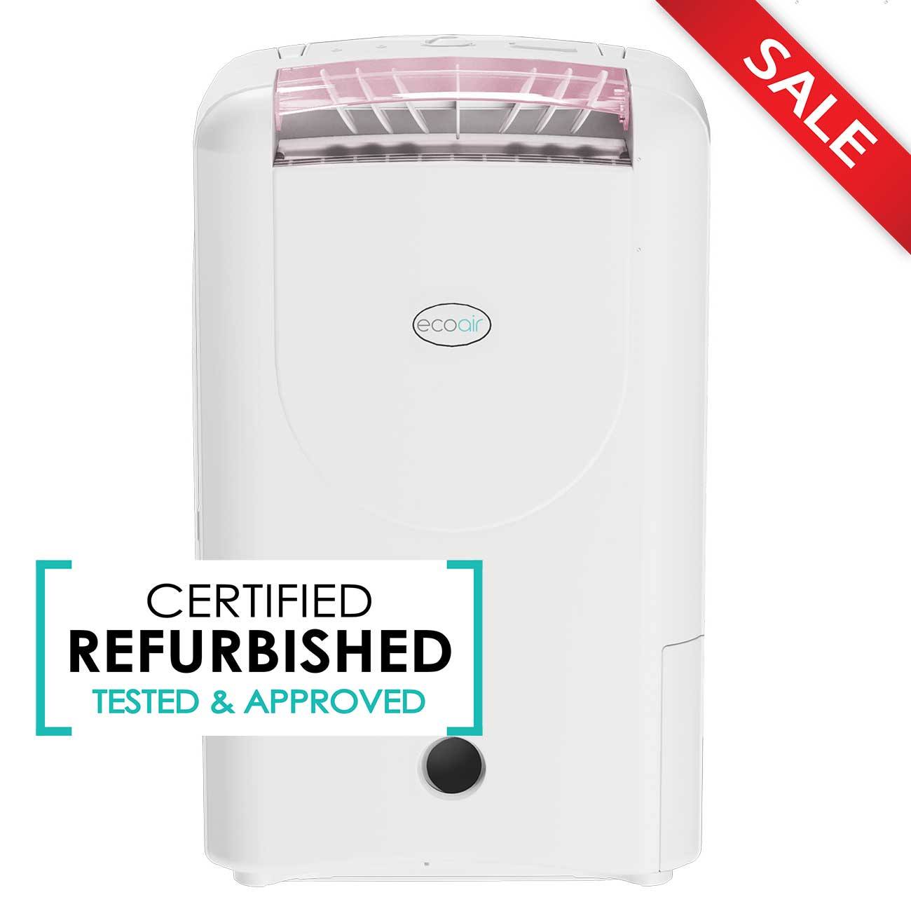 DD1 Simple MK3 Desiccant Dehumidifier 7.5L per day - Pink - Certified Refurbished - Good