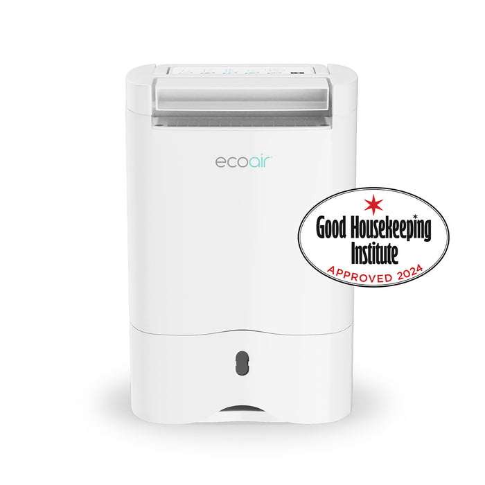 EcoAir DD3 Classic Slimline Desiccant Dehumidifier 10L/Day Electronic Control, Quiet 39dBA, Anti Bacterial Filter, Automatic Louvre