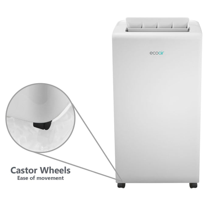 EcoAir 4-in-1 Portable Air Conditioner 12000 BTU with Remote Control. Powerful Energy Saving Air Conditioning with Energy Efficiency Rating Class A | Free Window Seal Kit | Crystal MK2