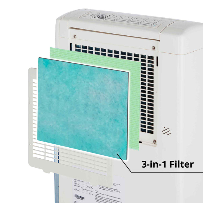 Filter for DC202 Air Purification - 3-in-1 Anti-Allergy, Charcoal & Deodorising - New Improved 2021 - FDE-100004