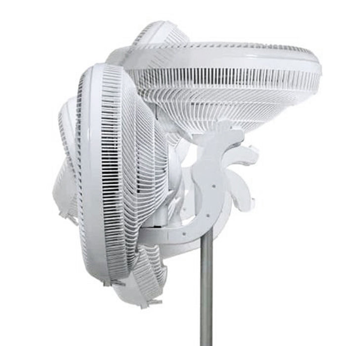 EcoAir Kinetic fan can tilt flexibly to your desired position s to circulate the air efficiently with its 90° head tilt function